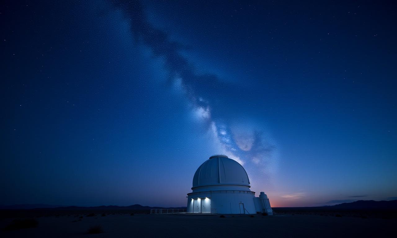 A white observatory dome under the clear, starry sky of the Atacama Desert.